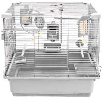 Клетка д/птиц N1 РПК60 42*30*h38см укомплектованная светло-серая/Евро