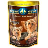Корм для собак Верные друзья 100гр СОУС мясное ассорти для малых пород Корм для собак Верные друзья 100гр СОУС мясное ассорти для малых пород