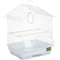 Клетка д/птиц N1 ДКпА405 35*28*46см домик укомпектованная белая/10шт/Евро Клетка д/птиц N1 ДКпА405 35*28*46см домик укомпектованная белая/10шт/Евро