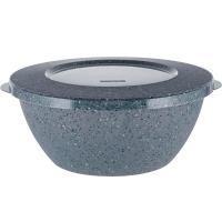 Миска 3л Plast Team Stone с крышкой темный камень PT1075 /20шт/ПР