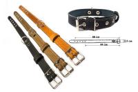 Ошейник кожа 25мм 1сл Стандарт рыжий 44-56см/010025/Дарэлл