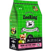 Собаки ZooRing Mini Active мясо молодых бычков/рис д/взр.собак мини пород 10кг/316162