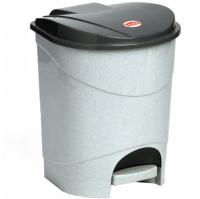 Контейнер для мусора с педалью 7л мрамор М2890