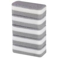 Губка д/посуды 2-х слойная овальная KS-07 9.5х6.5х3см черный 107566 /шт/Рыжий Кот