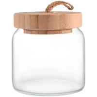 Банка стеклянная 575мл с бамбук крышкой ВУДИ /43573SLB