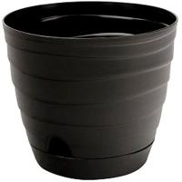 Кашпо Бриз 1,7л черный с прик. под. /10шт/Рад