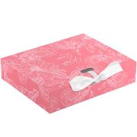 Коробка складная подарочная "Flowers" 22*18*5см с лентой MESHU /Рельеф