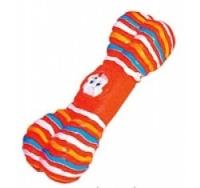 Игрушка для собак Кость полосатая из винила 14см/2051 Игрушка для собак Кость полосатая из винила 14см/2051