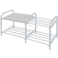 Этажерка д/обуви 2-х ярусная "Люкс №1" 360*330*800 винил матовый серый ЭТЛ1-1/МС