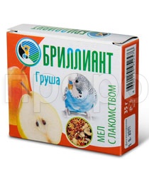 Лакомство для птиц Мел с лакомкой груша 35 гр Лакомство для птиц Мел с лакомкой груша 35 гр