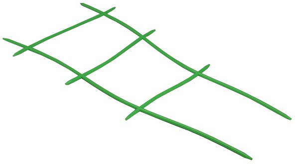 Лестница д/растений салатовый ОЦ-4021 /48шт/ПП