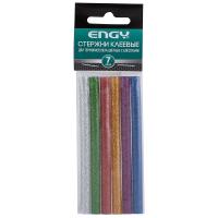 Стержни клеевые д/термопистолета цветные с блестками 0,7*10см 6шт 007586 /25шт/PARK