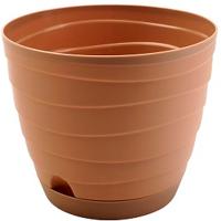 Кашпо Бриз 1,7л темно-бежевый с прик. под. /10шт/Рад