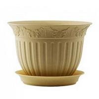 Цветочный горшок Виноград 6л кремовый с поддоном 5PL0163 