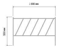 Забор металлический "Линия" 5м комп-т (5секций*55*100см)