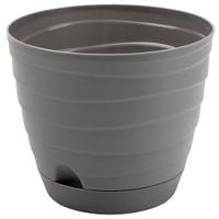 Кашпо Бриз 1,7л серый с прик. под. /10шт/Рад