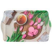 Поднос сервировочный FANTASIA 38,5*24,5*2,8см с дизайном 008258 /шт/Mallony