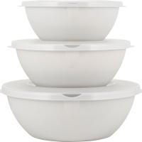 Набор мисок HELSINKI (5л+3л+2л) пепельный жемчуг PT1279 /10шт/ПР