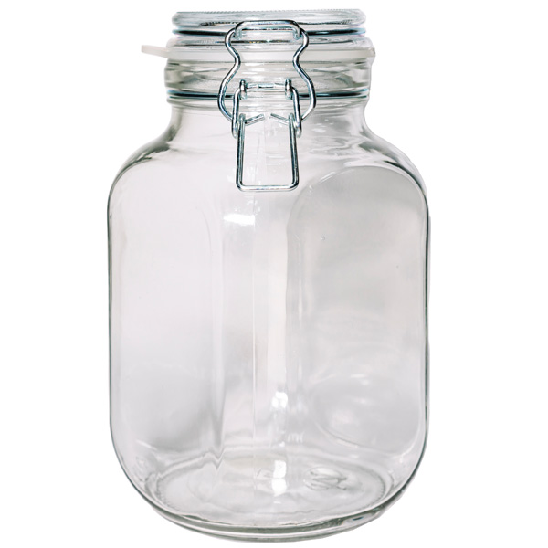 Банка стеклянная 1500мл БУГЕЛЬНЫЙ ЗАМОК с крышкой /90шт/ОП