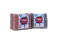 Губка д/посуды (3шт набор) Краски серебра МГП-005 /144шт/ АкваМаг