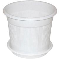 Кашпо №2 2,5л белый с под. 07052 /30шт/Милих