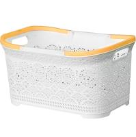Корзина д/белья Ажурная 45л белый 16033 /5шт/Арз