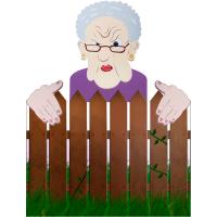 Декорация на забор Пожилая леди 65*56,5см 999305 Декорация на забор Пожилая леди 65*56,5см 999305