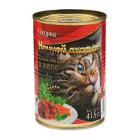 Корм для кошек Ночной охотник 415г  ЖЕЛЕ говядина Корм для кошек Ночной охотник 415г  ЖЕЛЕ говядина