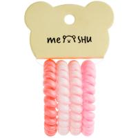 Резинки д/волос 4 шт пружинки розовые/MESHU/Рельеф