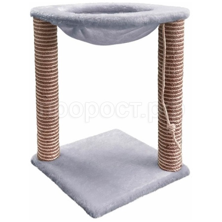 Когтеточка зверье мое столбик №5 гамак два яруса джут серебро/86184
