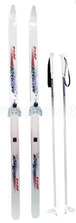 Лыжи 75см 140/105 подростковые Ski Race с палками и креплением