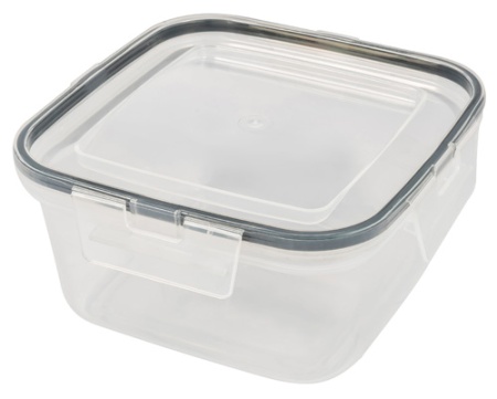 Контейнер для пищевых продуктов 1,1л квадрат. герметичный с защелками /06341 
