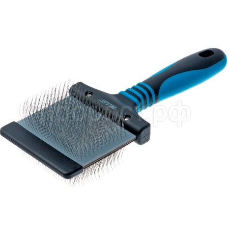 Пуходёрка DeLIGHT двухсторонняя гибкая мягкий+жёсткий корд большая 36843L/12/Пет Лайн