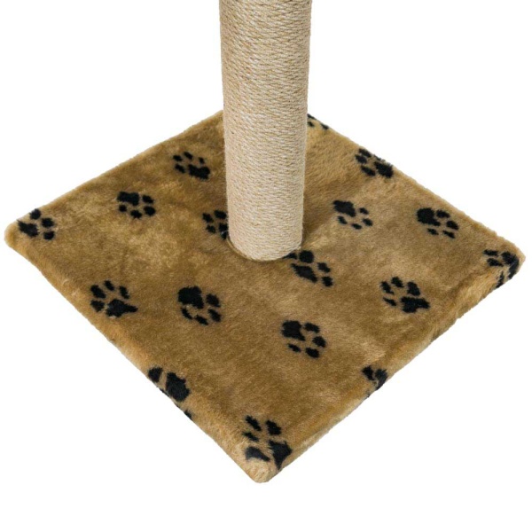 Когтеточка столбик мех, джут коричневый 47*47*80см/DONBARON Когтеточка столбик мех, джут коричневый 47*47*80см/DONBARON