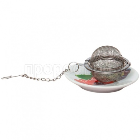 Ситечко для чая Ягоды с подставкой 102-05109 Ситечко для чая Ягоды с подставкой 102-05109