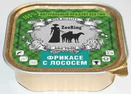 Собаки ZooRing д/всех пород собак желе фрикасе с лососем ж/б 100гр/16шт/63711 Собаки ZooRing д/всех пород собак желе фрикасе с лососем ж/б 100гр/16шт/63711
