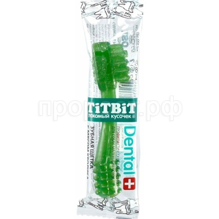 TIT BIT Дентал+зубная щетка с мясом кролика д/маленьких пород TIT BIT Дентал+зубная щетка с мясом кролика д/маленьких пород