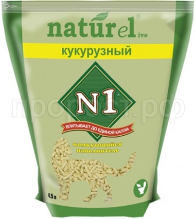 Наполнитель Naturel №1 Кукурузный комкующийся  4,5л 