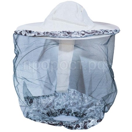 Пчелы Сетка тюль по кругу Двунитка яркий орнамент/ЧК