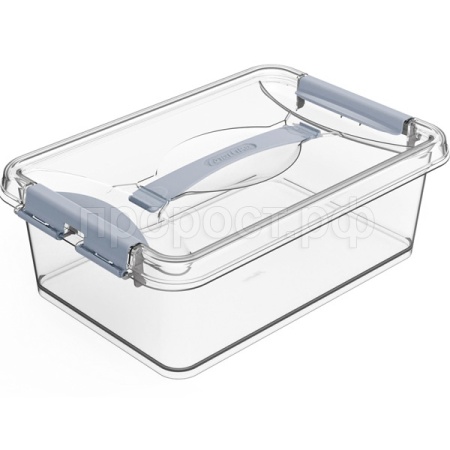 Контейнер д/хранения Клик 6л прозрачный с защелками С272ПРО Контейнер д/хранения Клик 6л прозрачный с защелками С272ПРО