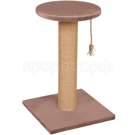 Когтеточка столбик лежанка круглая 35х35х54см 10 КД-69 капучино