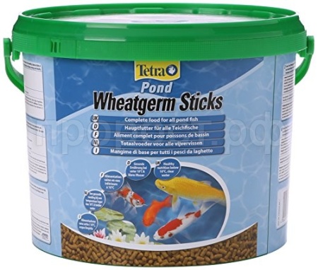 Корм для рыб Tetra Pond Wheatgerm Sticks ведро 10 л палочки для питания прудовых рыб в осенне-зимний период