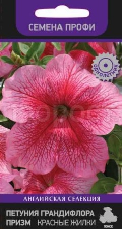 Петуния грандифлора призм Красные Жилки 30шт
