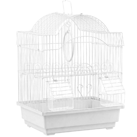 Клетка д/птиц N1 ДКпА112 30*23*39см фигурная укомплектованная белая/10шт/Евро Клетка д/птиц N1 ДКпА112 30*23*39см фигурная укомплектованная белая/10шт/Евро
