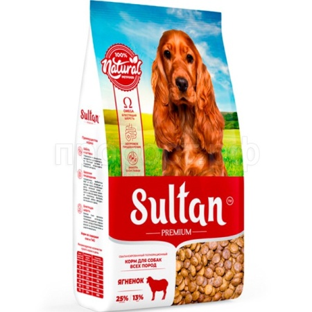 Собаки Султан Премиум для всех пород ягненок 2кг/3шт/5905 ЧЗ
