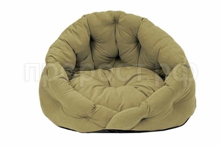 Лежанка Sleep-Бархат №2 овальная пухлая с подушкой 60*48*43см/94474милит/Дарэлл 