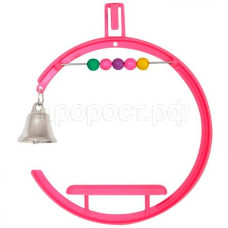 Игрушка Качели с колокольчиком для птиц 11*21см АВ104  Игрушка Качели с колокольчиком для птиц 11*21см АВ104