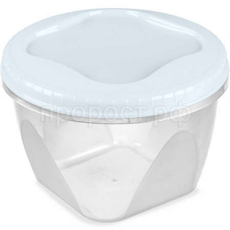 Банка д/хранения пищ. прод. Тондо 0,45л с завинчивающейся крышкой светло-голубой С284 /24шт/Мартика