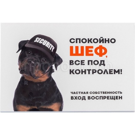 Табличка Спокойно, шеф, все под контролем" А5 148*210мм 10024 Дарэлл