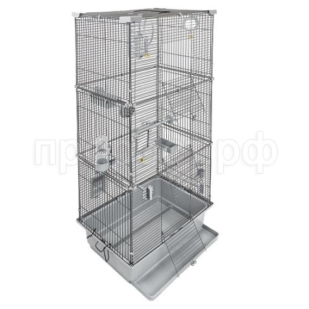 Клетка д/птиц ТУТТИ-3 ECO 42*30*94см (укомплект) светло-серая /46222/Дарэлл Клетка д/птиц ТУТТИ-3 ECO 42*30*94см (укомплект) светло-серая /46222/Дарэлл